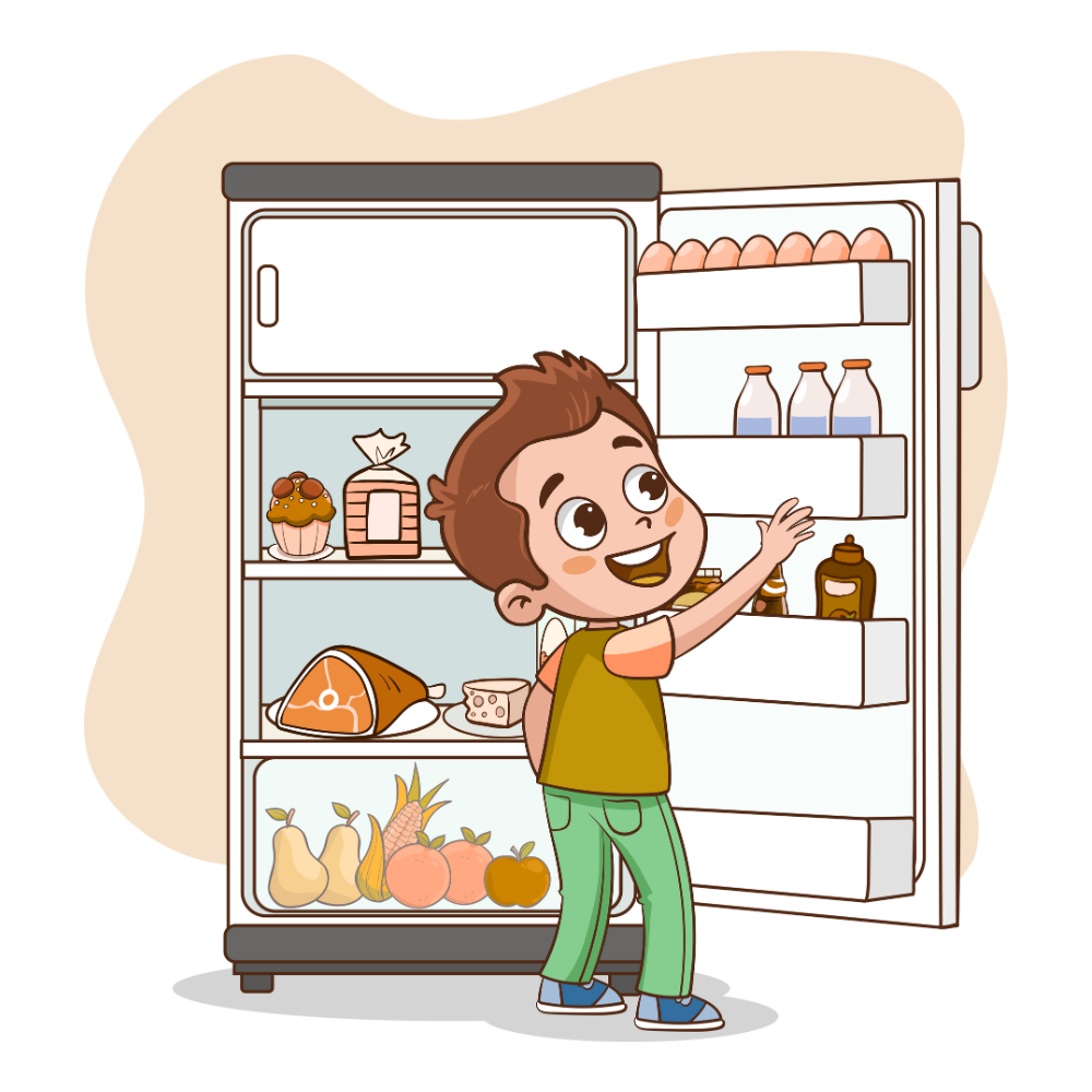 Voller Kühlschrank