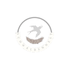 Logo mit der Aufschrift „SCHWALBENNEST“. In einem grauen Kreis fliegt eine stilisierte Schwalbe über einem Nest aus feinen Zweigen. Unterhalb des Kreises befindet sich ein geschwungenes weißes Band mit dem Schriftzug „SCHWALBENNEST“ in grauen Großbuchstaben. Das Design vermittelt Geborgenheit, Naturverbundenheit und Leichtigkeit.
