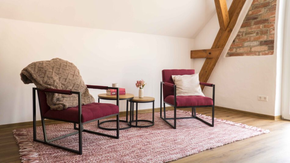 Leseecke im Kaminzimmer
